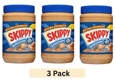 (3 pack) SKIPPY SUPER CHUNK Peanut Butter, 7 g Protein, 40 oz Plastic Jar