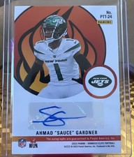 2023 Donruss Elite Passing The Torch Darrelle Revis Sauce Gardner Dual Auto 3/25