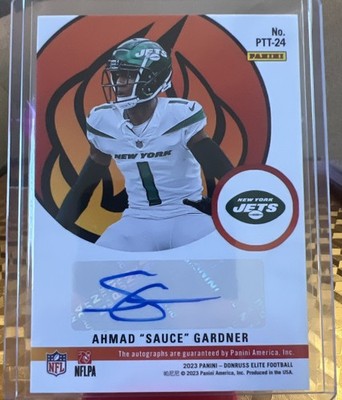 2023 Donruss Elite Passing The Torch Darrelle Revis Sauce Gardner Dual Auto 3/25
