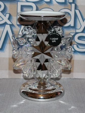 Bath & Body Works Snowflake Light Up Pedestal 3-Wick Candle Holder LED Figure