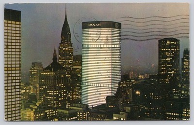 Postcard Stamp Show New York NYC Pan Am Building 1980 Rome NY Rotapex Stn 70N