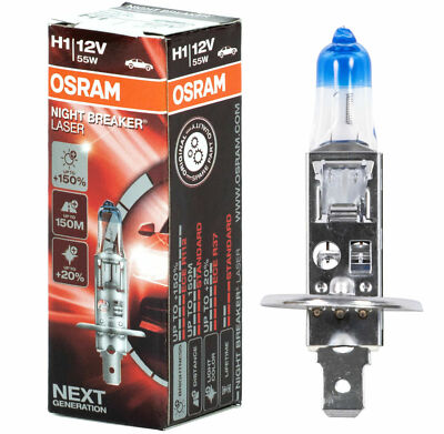 OSRAM  H1 NIGHT BREAKER LASER Most Powerful Halogen Bulbs 150% NEXT GENERATION