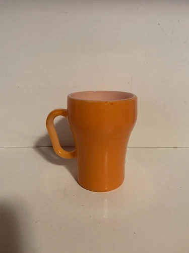 Vintage Fire King Anchor Hocking Orange Soda Fountain 8 oz 4" Mug