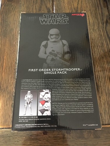 ARTFX+ Star Wars FIRST ORDER STORMTROOPER SINGLE PACK 1:10 scale factory sealed - Picture 2 of 12