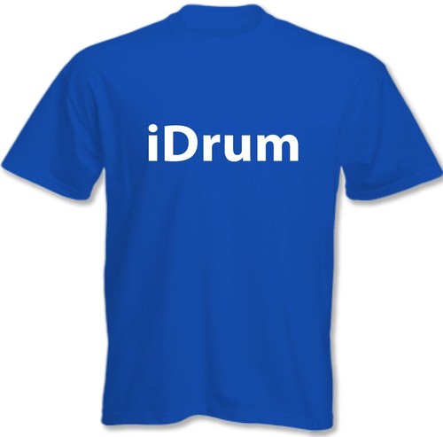 Maglietta batterista iDrum Uomo Divertente Piatti Stick Drum Kit Drumming_voghion.com