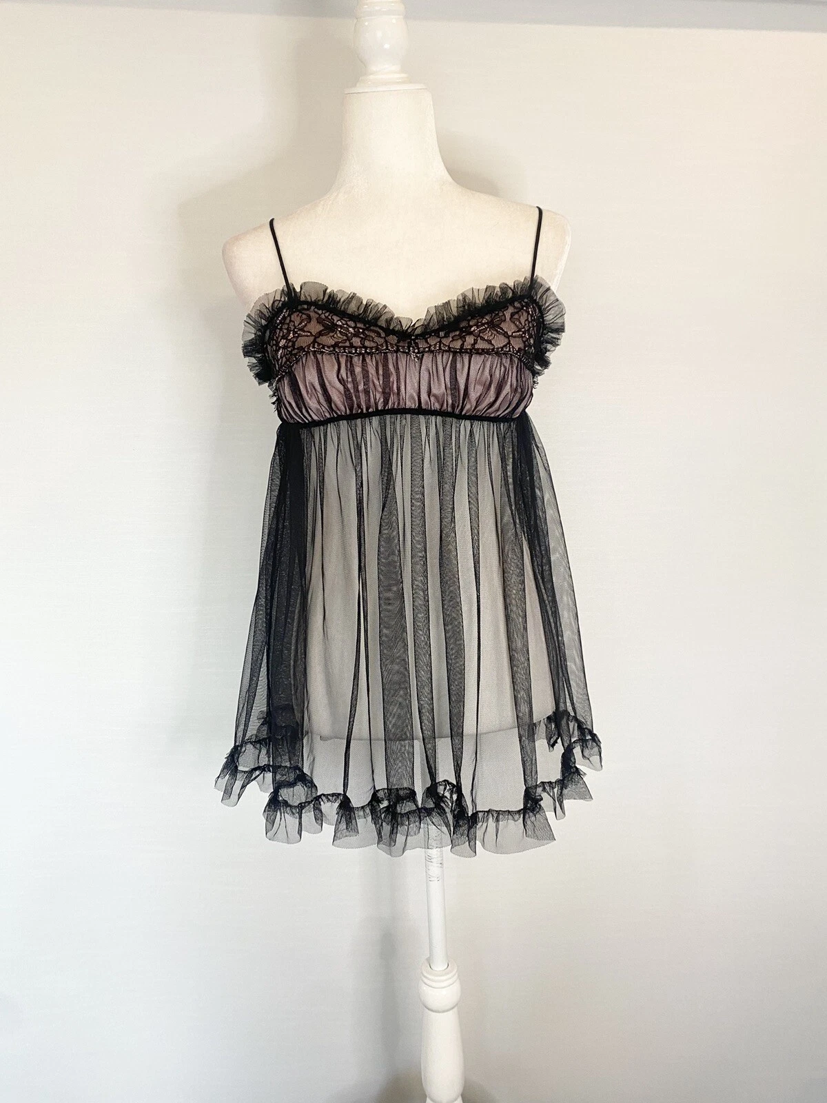 UNDERCOVER Y2K Victoria’s Secret Milkmaid Babydoll Sexy Little Things Vestito Slip Chemise M