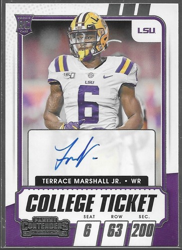 2021 Contenders Draft Terrace Marshall Jr. College Ticket Auto RC Panthers #116 - Bild 1 von 2
