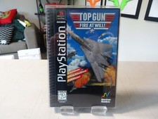 Top Gun: Fire at Will (Sony PlayStation 1, 1996) CIB Longbox + Registration Card