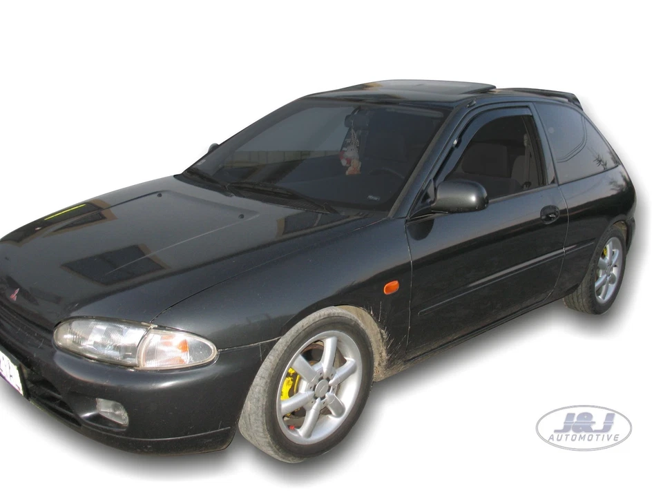 Deflectores de viento para Mitsubishi Colt 1992-1996 juego de 3 puertas 2 piezas tintado Heko - Imagen 3 de 4