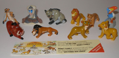 Satz Fremdfiguren Disneys ''König der Löwen'' von Nestle mit Beipackzettel