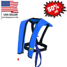 50% off Absolute Outdoor A/M-33 Inflatable Life Jacket or Co2 Reaming- Blue