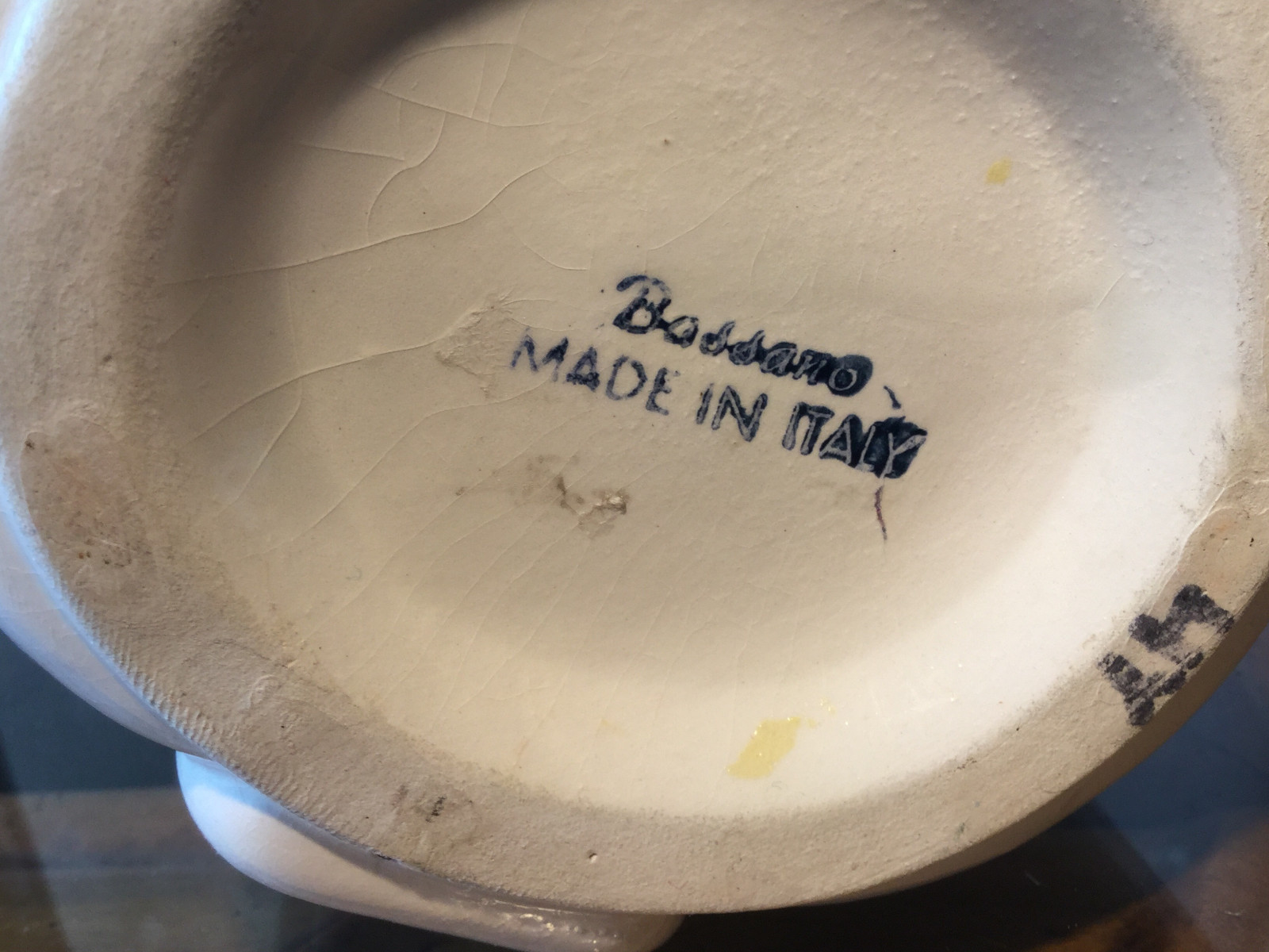 RARE BASSANO POTTERY ITALY Pink flower Gaura VASE HAND PAINTED ARTIST