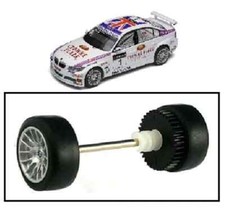 Scalextric BMW 320 SI Touring Car Rear Wheels Tyres Axle & Gear W9570