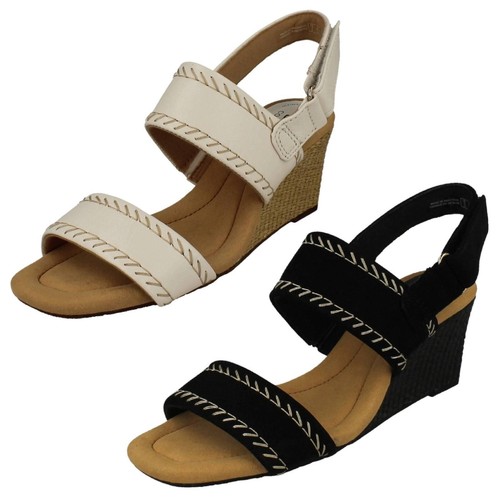 Sandales Compensées Clarks Lynette Deb - Cuir - Femme - Neuf Avec Boîte - Taille Au Choix
