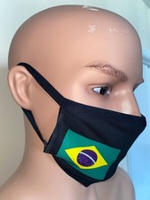 Brazilian Flag Adult Unisex Fashion Face Mask Pack Of 50 Masks