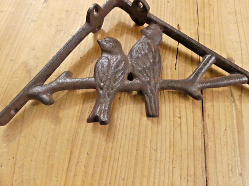 4 Cast Iron Antique Style BIRD Brackets Corbels Garden Braces Shelf Bracket Book - Picture 9 of 10