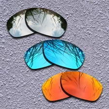 Silver&Blue&Fire Red Polarized Replacement Lenses For-Oakley Pit Bull 
