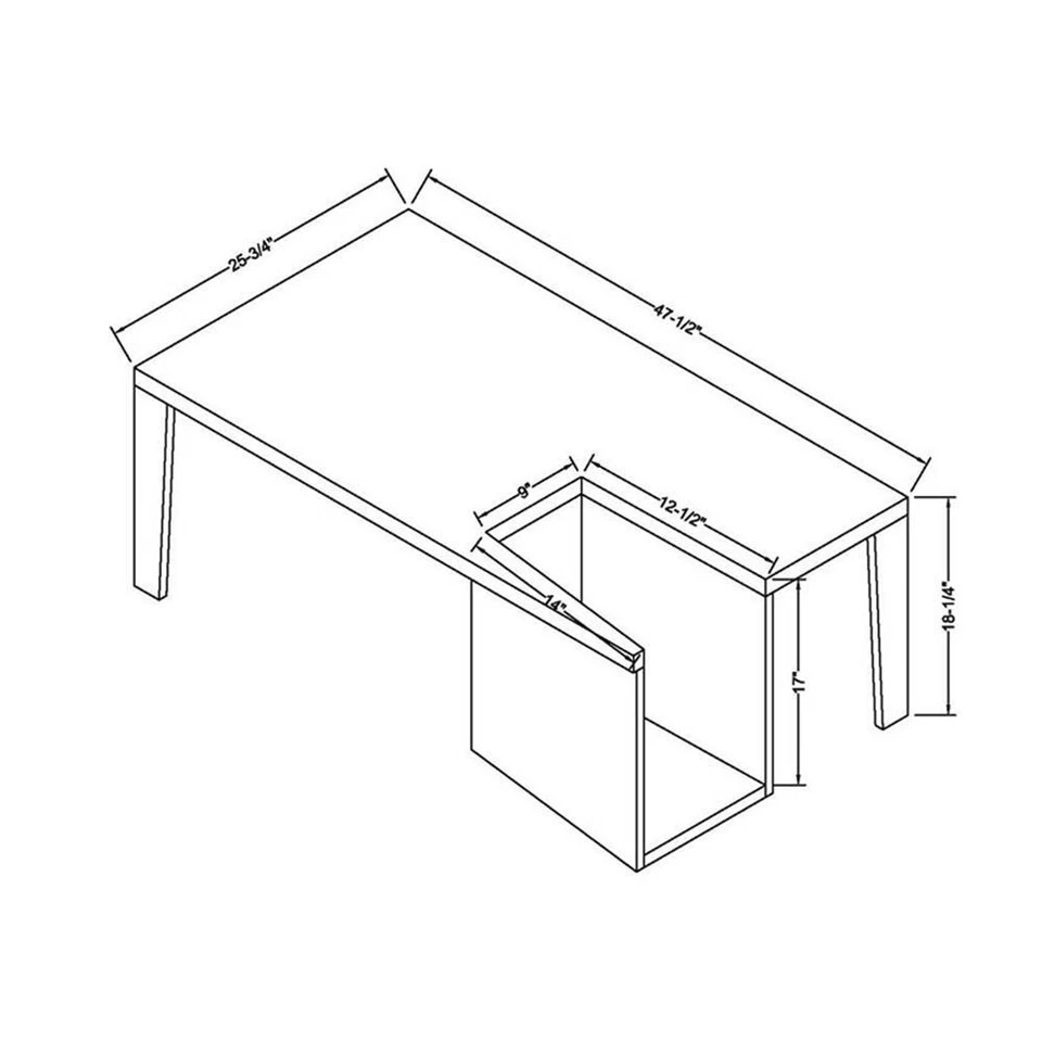 Furniture of America Lucio Contemporary Wood Coffee Table with Storage in White - Image 4 of 4
