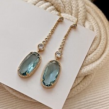 Fashion Drop Earring Cubic Zircon Wedding Women Party Jewelry A Pair