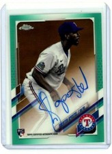 2021 Topps Chrome Sherten Apostel - Texas Rangers Auto RC Aqua /199 Rangers