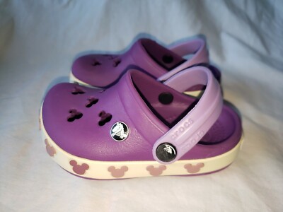 CROCS CROCBAND PURPLE WHITE MICKEY MOUSE