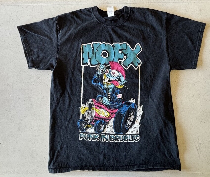 NOFX Punk In Drublic 2017 Concert Tour Band Double Sided Shirt Sz