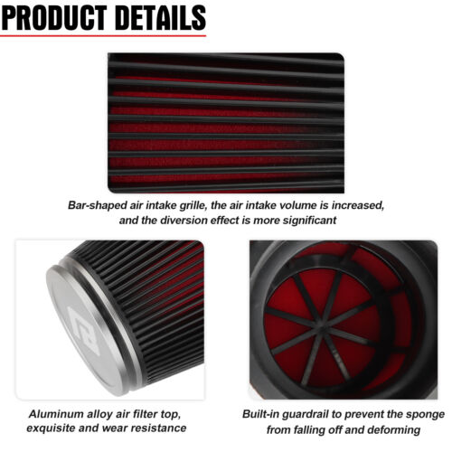 NIBBI Silver 54mm Air Filter Pod Cleaner Motorcycle PIT Quad Dirt Bike ATV Buggy - Picture 5 of 8