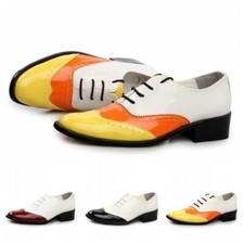 Men's Lace Up Shiny Faux Leather Oxfords Casual Formal Dress Wedding Shoes Club