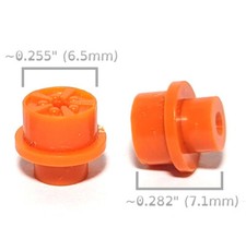 2 BTO Newly Made Aurora T-Jet Thunderjet HO Slot Car Large Size Wheels Orange