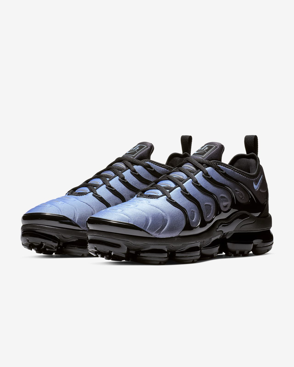Nike Vapormax Plus Low Top Running Shoes Men's Black Blue | eBay