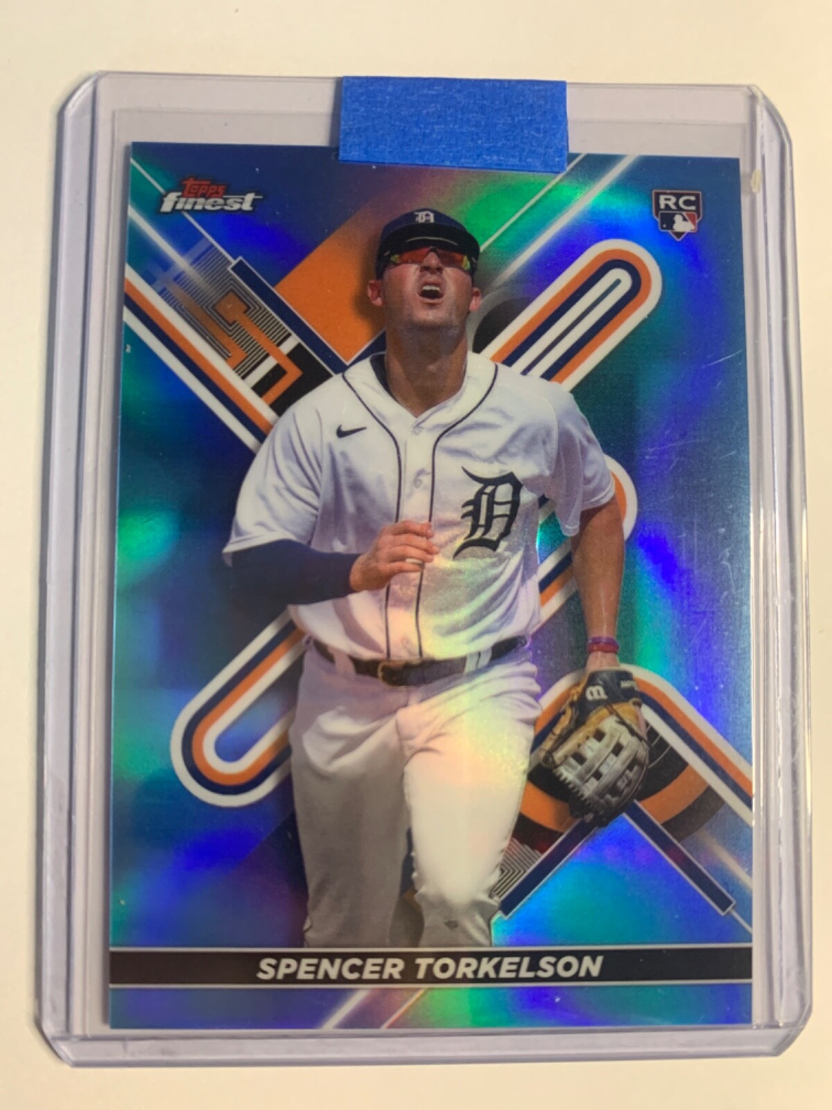 2022 Topps Finest #84 Spencer Torkelson RC SKY Blue Refractor #D /300