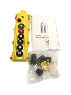 MAGNETEK 6-PUSHBUTTON PENDANT STATION SBP2-6-RP-H2-A2-A2 - NEW OPEN BOX