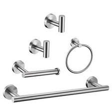 5 Pieces Brushed Nickel Bathroom Hardware Set Include 16inch Towel Bar2pcstowel