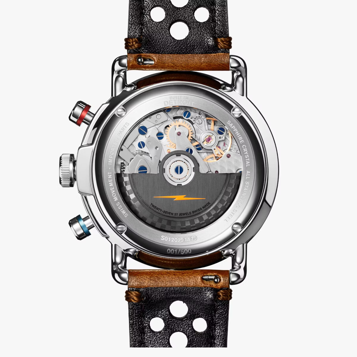 Shinola 44MM Limited Edition Canfield Speedway Blue Watch