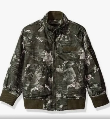 Members Only Youth Girl Camo Bomber Jacket Sz 12 Outdoor Hunting Camping  Zip Up