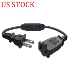 2 Prong Polarized Extension Cord On Off Switch Extension Cord for Chargers