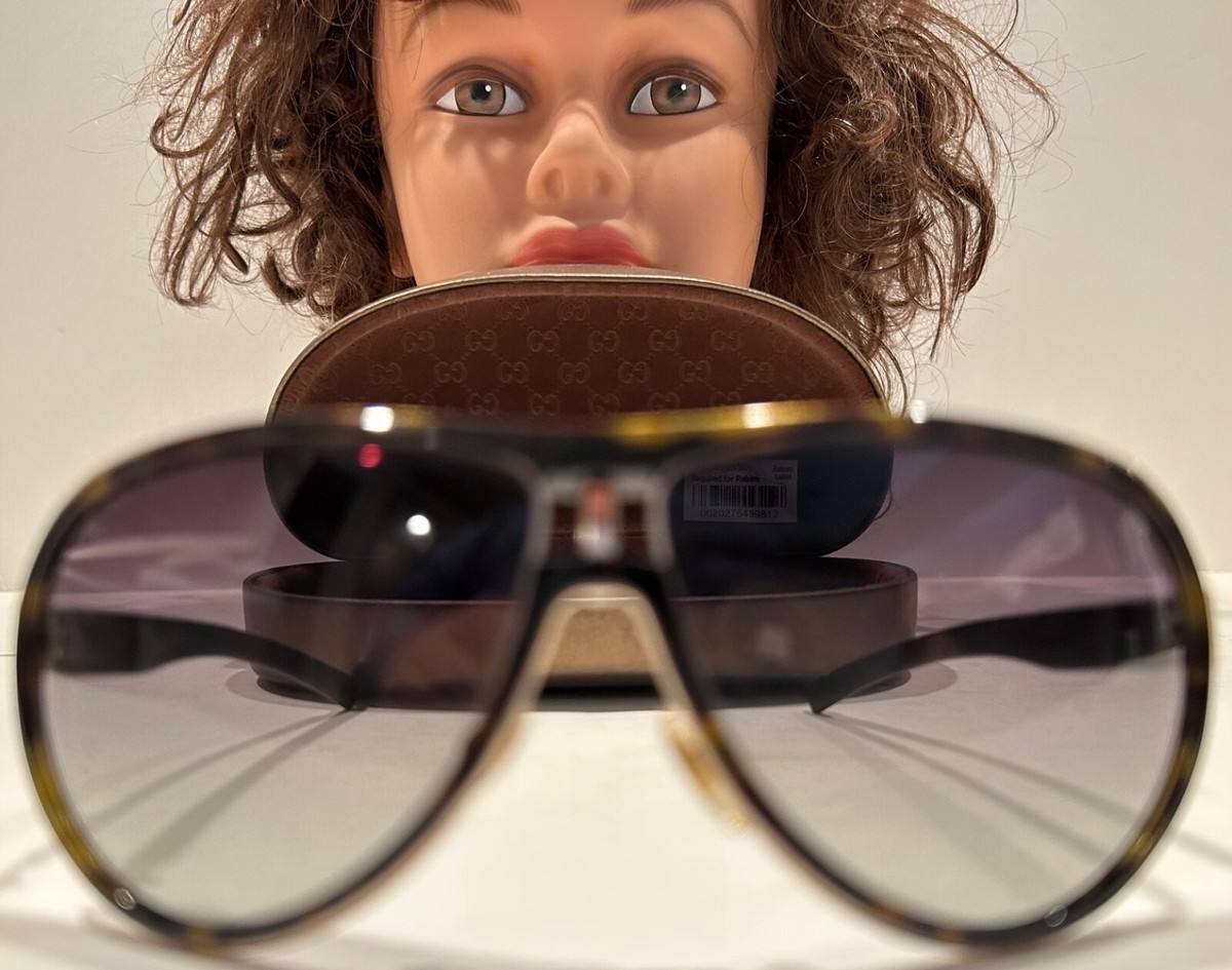 Gucci GG1566/S Aviator Sunglasses Tortoise Gold Made Italy Gucci × Streetwear × Vintage GUCCI Aviator Logo Sunglasses  main image 2