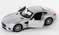 Blitz Versand Mercedes Amg Gt Silber / Silver Welly Modell Auto 1:34 Neu & Ovp