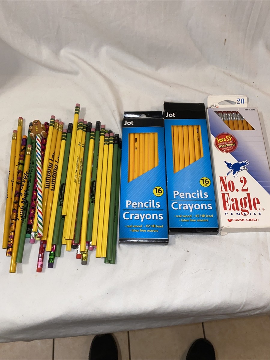 Wood Pencil No. 2 Lot 92 Pencils Dixon, Eagle, Jot, Etc | eBay