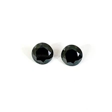 BLACK DIAMOND SOLITAIRE PAIR LOOSE 2.00 Ct AAA Certified ! Jewelry Making