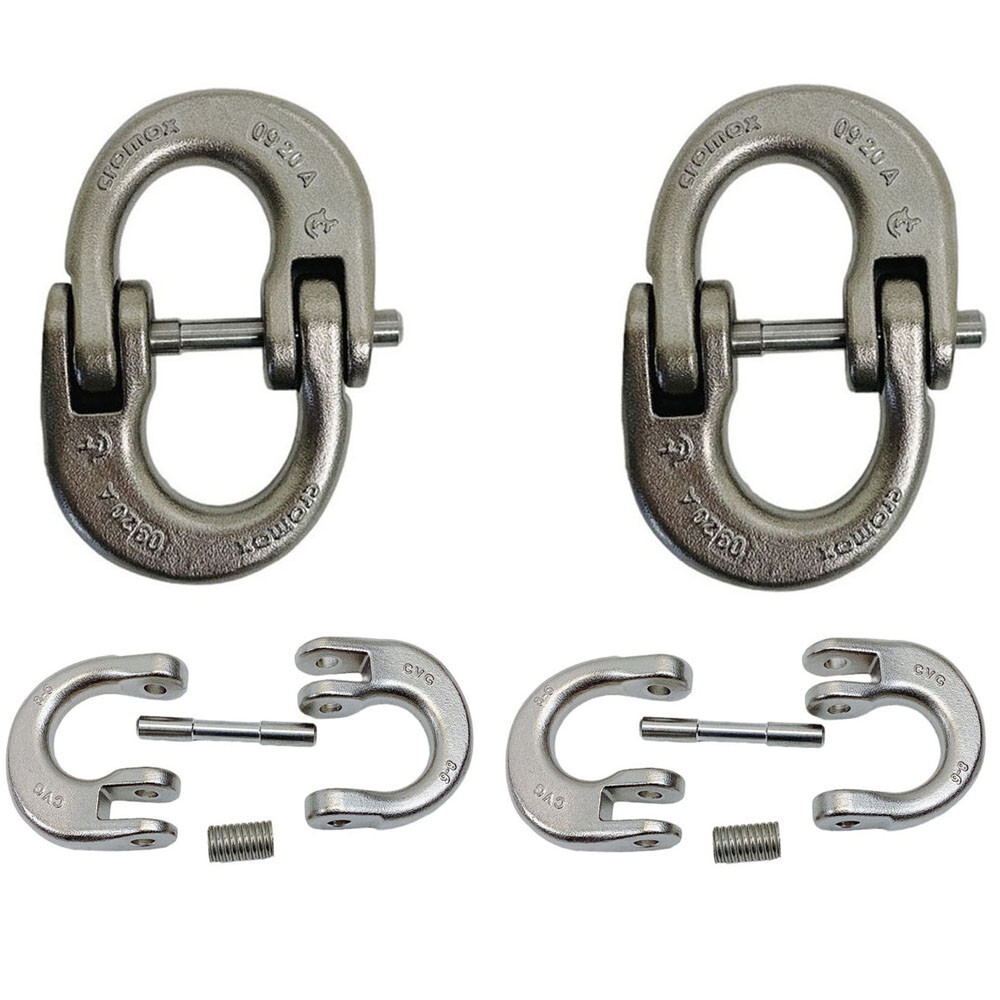 3/8" Hammerlock Coupling Link Safety Chain 5390Lb WLL Stainless Steel T318LN 4PC eBay
