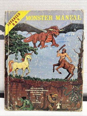 Advanced Dungeons & Dragons: Monster Manual 1e Gygax HC AD&D Original TSR 4th Ed