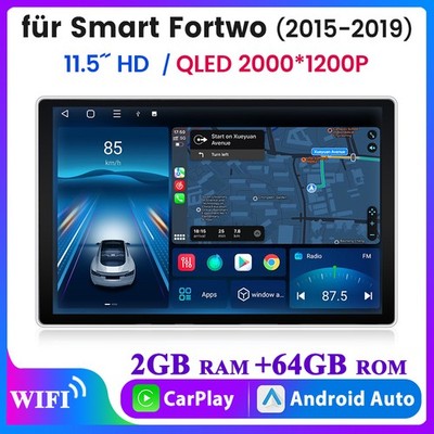 11.5'' Für Mercedes Benz Smart Forfour Fortwo 453 Autoradio CarPlay GPS DAB WIFI