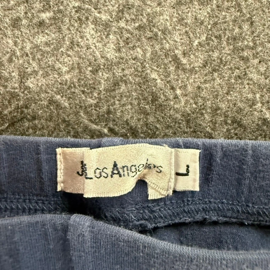 Leggings Johnny Was JW Los Angeles bordada floral azul boho calça lounge G - Imagem 3 de 4