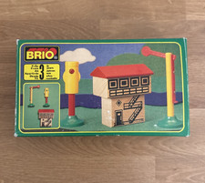 Vintage BRIO SIGNAL HOUSE 33371 Accessories For Wooden Railway w/ Original Box