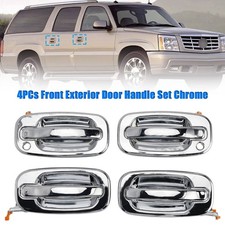 4pcs Front Exterior Door Handle Set Chrome For Chevy Gmc Silverado 99-06 Us