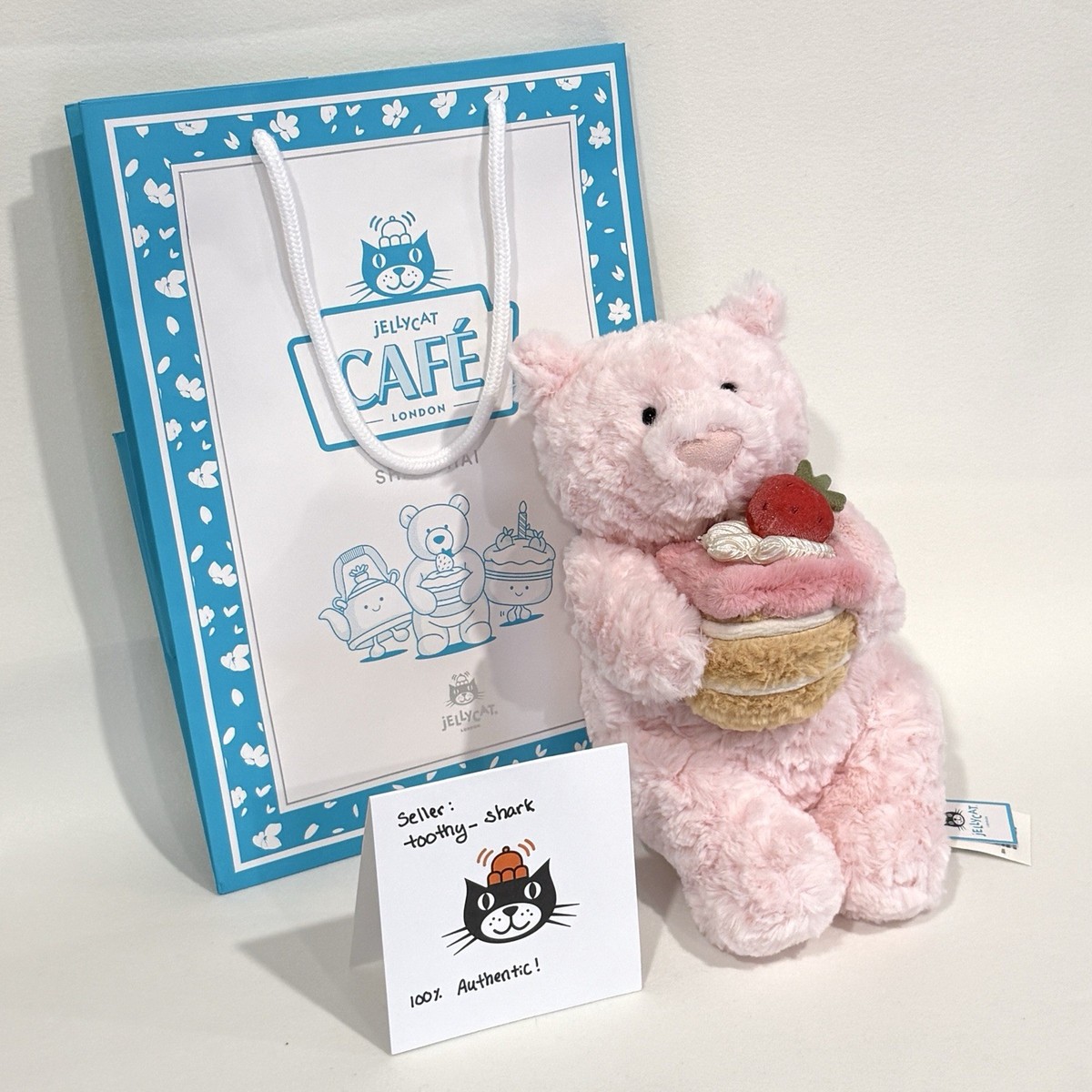 Jellycat Shanghai Exclusive Leola Bear with Strawberry Cake - 100