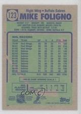 1990-91 Topps Blank Front Mike Foligno #123 0kb5