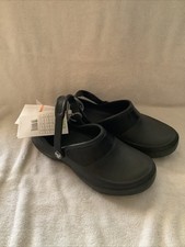Crocs Women's Mercy Work Clogs Slip Resistant Work Shoes Sz 6 W Black