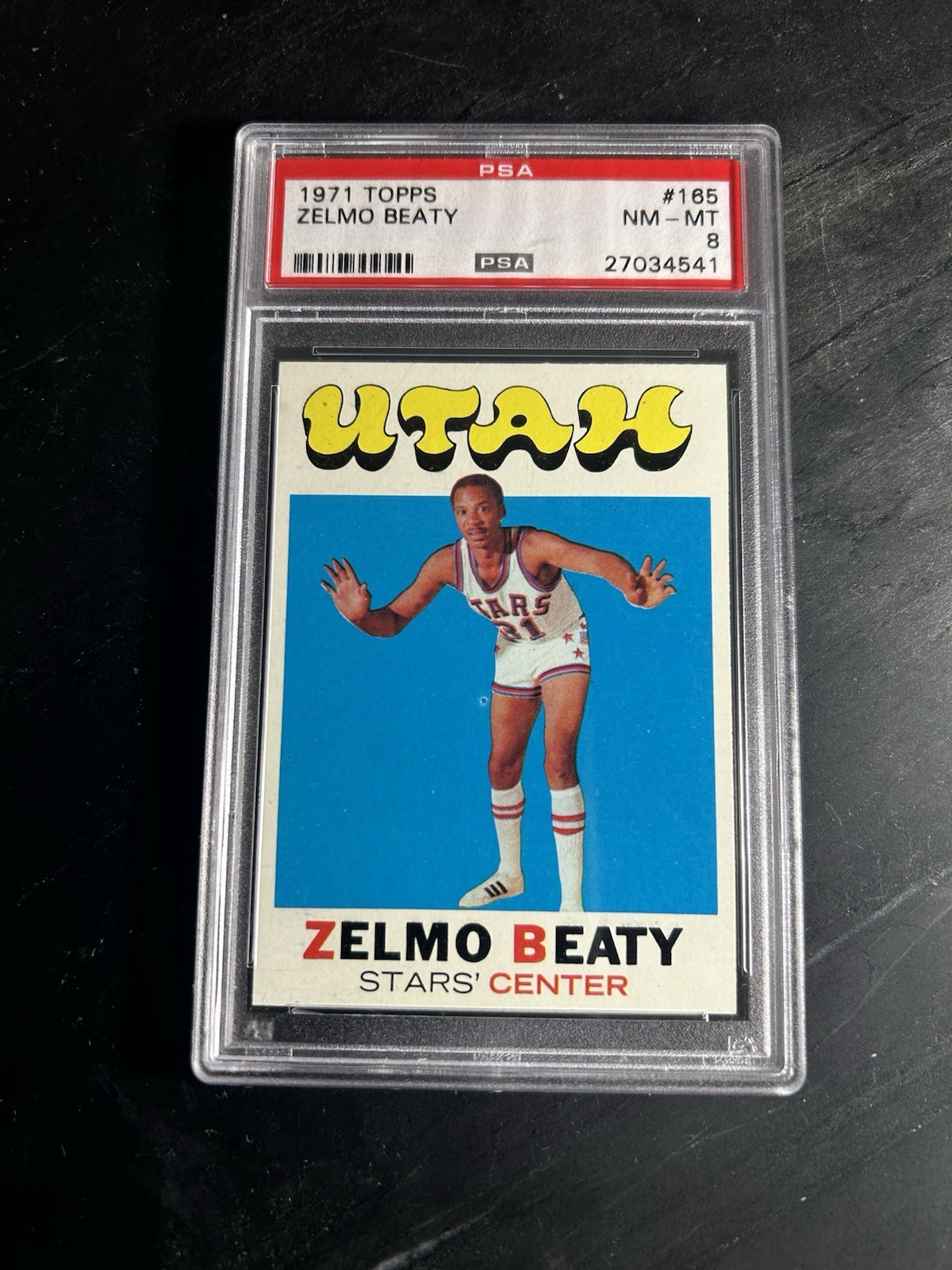 1971 Topps #165 Zelmo Beaty PSA 8 Utah Stars HOF